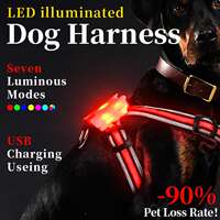 Amazon's popular night dog walking vests, large, medium and small-sized explosion-proof dog straps, LED illuminated chest straps thumbnail 3