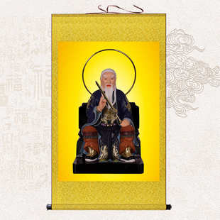 丝绸挂画胡天霸胡七老爷胡天刚胡天龙家用卷轴装饰画东北仙家神像