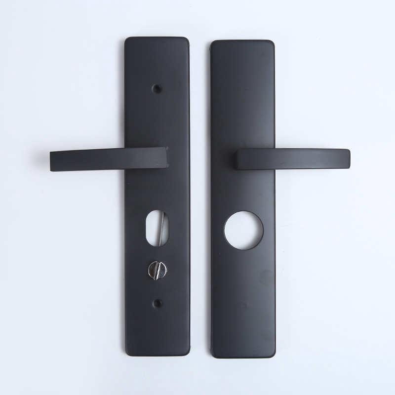 进户门防盗门锁把手实心现代手柄步阳通用型防撬面板大门拉手执手