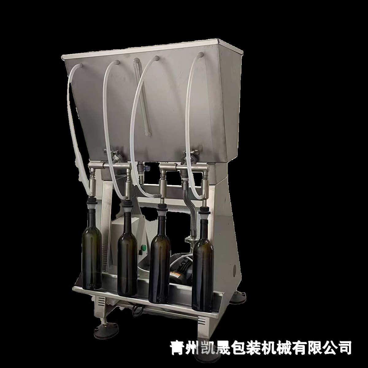 小型四头白酒红酒葡萄酒防滴漏灌装机半自动洋酒料酒液体分装机