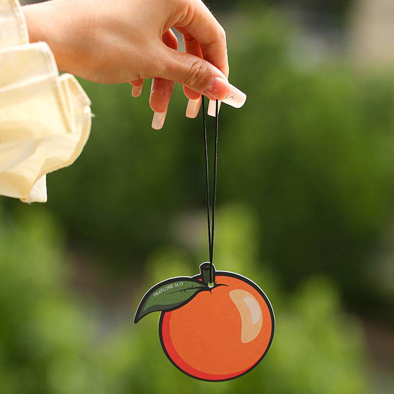 汽车香片香卡车内香水香挂车载香包衣柜香薰片创意水果香薰挂件