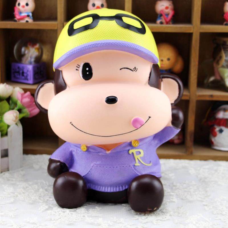 正品钱儿爱童防摔储罐超大储蓄罐通存钱卡罐创意可十二生肖猴学生