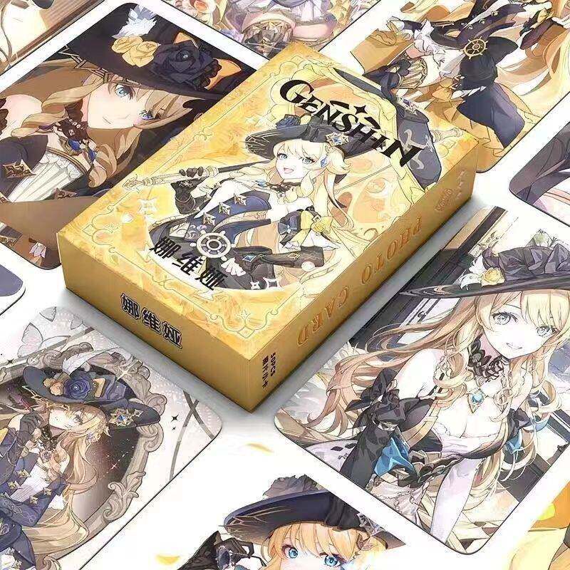 娜维娅珍藏款镭射小卡 55 张全套游戏二次元周边自印LOMO卡片