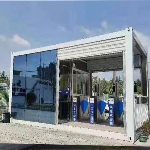 门禁活动板房工地 活动房门禁房门卫室值班室 现货集装箱房