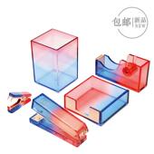 创意ins透明亚克力订书机 中号可爱12号办公用定钉迷你大号订书器