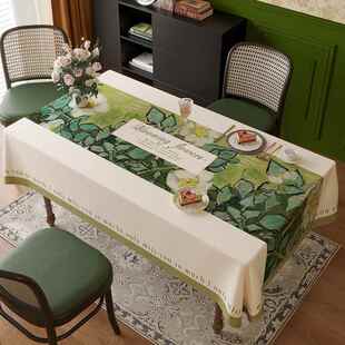正品高档光尔泽雪尼防水防油餐桌盖布法式花园热定制布电视柜隔台