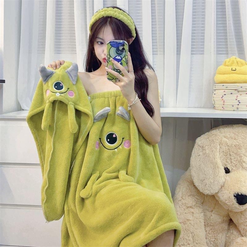 抹胸浴巾女可裹巾家用非纯棉吸水速干不掉毛大号加厚可爱可穿浴裙