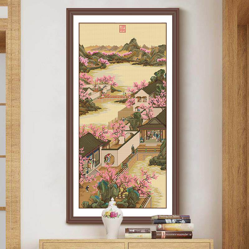 KS客厅大气十字绣2025新款线绣古风雍正十二月-三月竖版卧室挂画