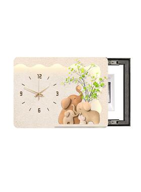 大象QWL2288电画表箱饰画 画钟表2025新款免打孔装配电箱遮画挡时