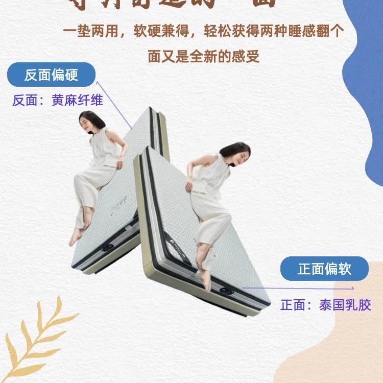 高弹胶垫天然透气舒适床垫缓解腰痛乳胶1.5m家用护腰透气护脊款