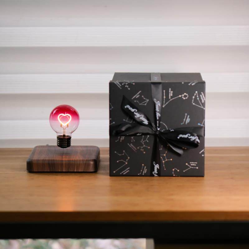 高档浮灯泡爱灯心小磁夜灯办公室桌面摆气氛件灯创意礼物台拾亿光
