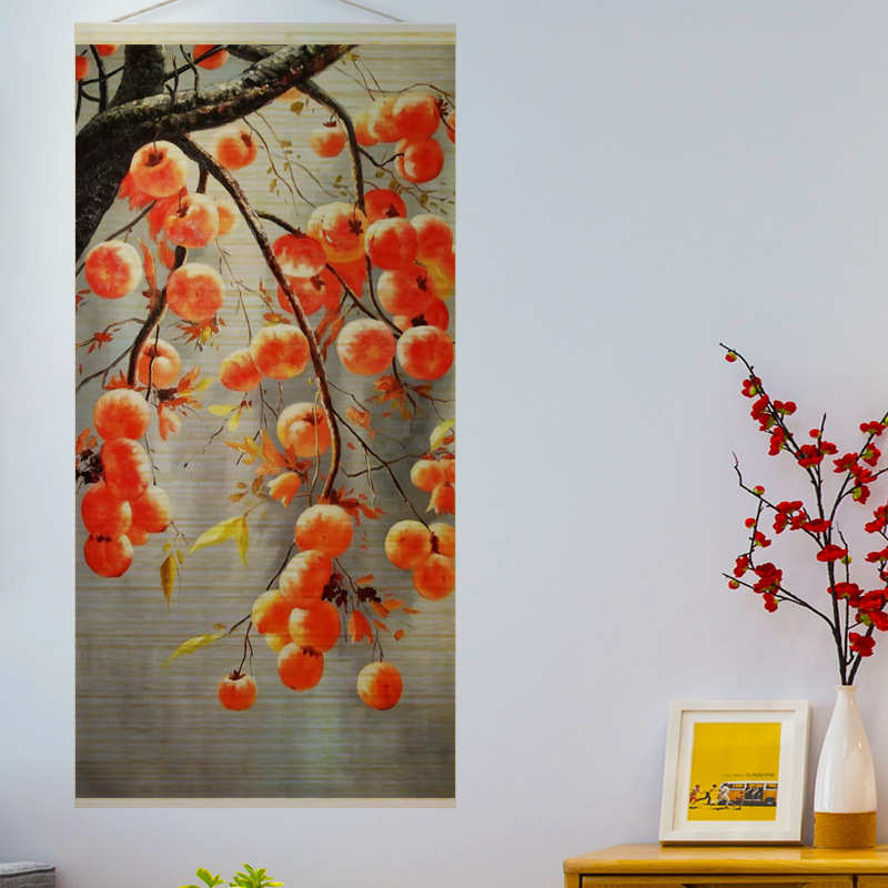 新中式竹帘餐厅挂画无框茶楼客厅书房装饰画玄关画壁画禅意图片