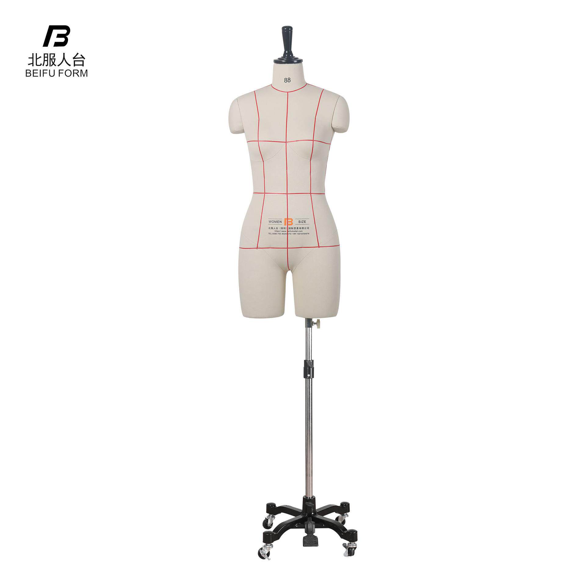 北服人台立体裁剪84国标女装半身设计服装制衣道具模特架子展示架
