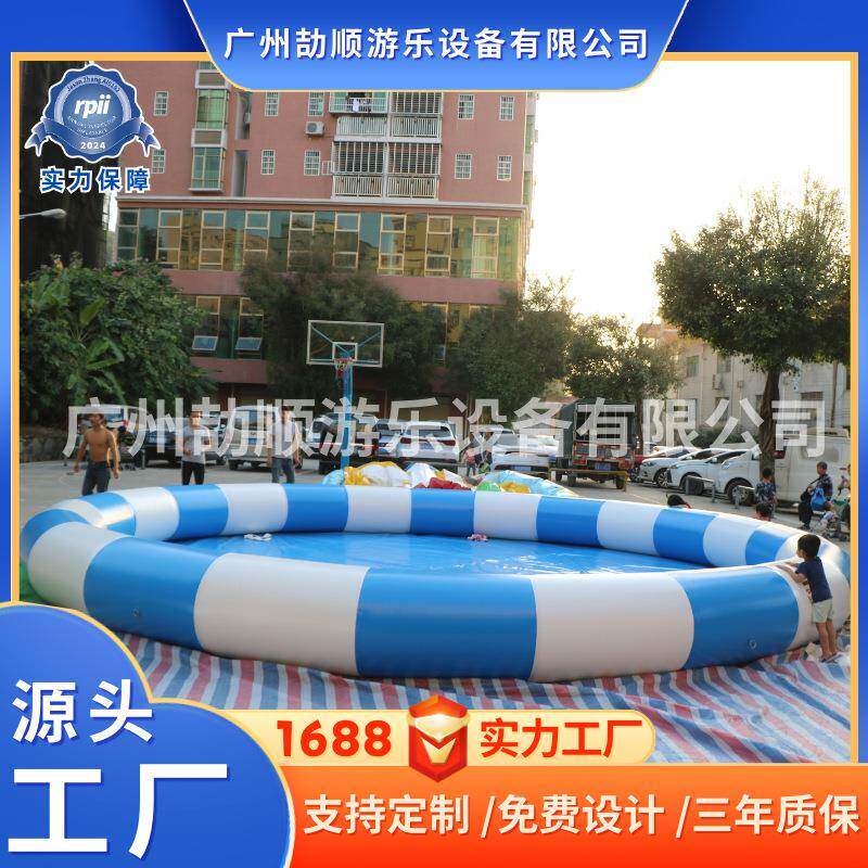 水蹦床水垫跳床圆形充气乐园水床水面弹跳踩踏蹦蹦床儿童游乐设备