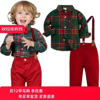 Baby Christmas Outfit Boy Kids Gentleman Formal Suit Toddle1