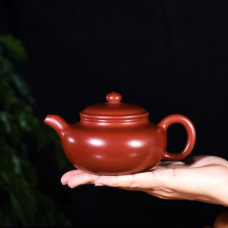 280毫升宜兴原矿紫砂壶名家王芳手工制作大红袍泥仿古壶泡茶壶