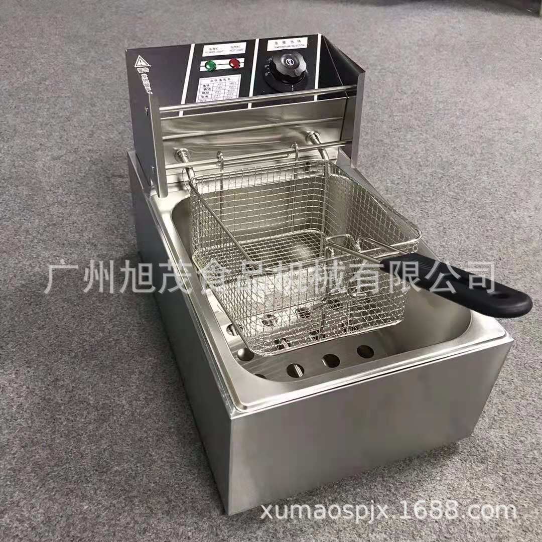 商用食品电炸炉麻花薯条机炸鸡肉臭豆腐单缸油炸机摆摊专