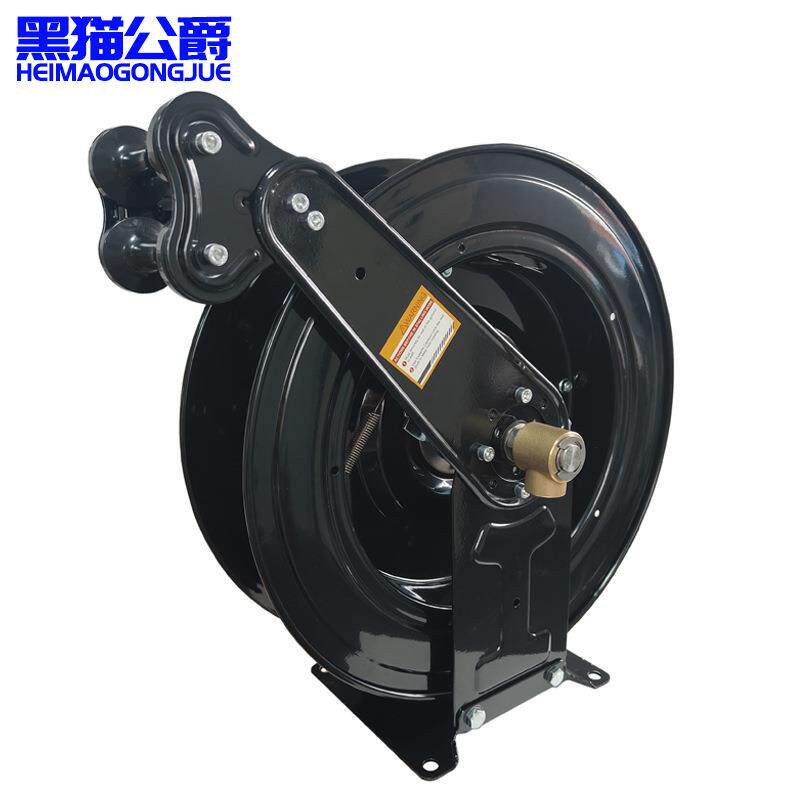 洗车机手摇收管器全金属一体弹簧自动卷管器清洗机配件伸缩水鼓
