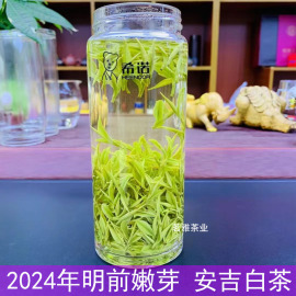 2024年新茶安吉明前特级高山，白茶兰花香，回甘生津绿茶散装250g