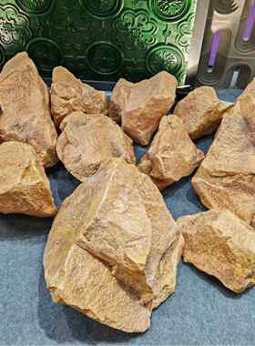 仿真沙生石黄色景观PU泡沫石头仙侠影视剧园林庭院黄山石火山石