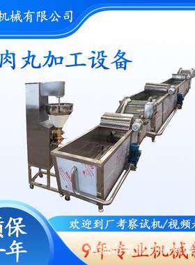 潮州肉丸加工设备米线丸子加工机器鱼丸生产流水线墨鱼丸生产线