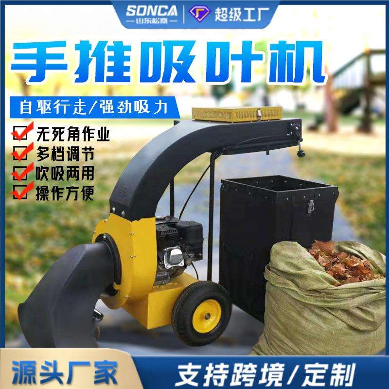 手推式吸叶机自动行走市政环卫树落叶收集器大吸力园林树叶清扫机