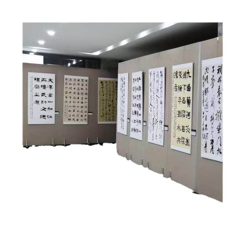 广交会接待折叠背景板传国画书法无缝展板企业宣简易搭建麻布