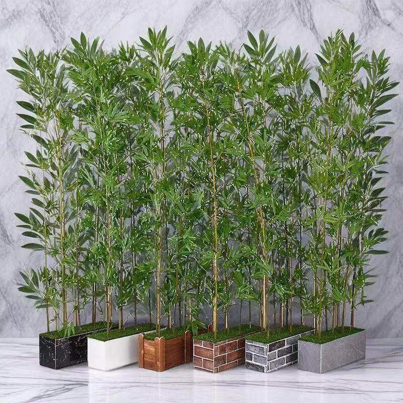 彷真竹子加密竹子室内装饰假竹子隔断屏风挡墙造景室外装饰竹盆栽
