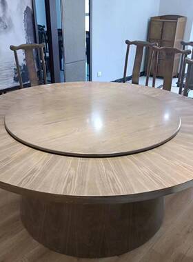 电动酒店餐大桌20人15组合圆餐桌圆椅超ZDM大自转动旋商用餐厅饭