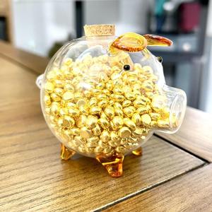 存金豆豆收纳瓶 装黄金金豆子的瓶子星星玻璃罐领丰金储物520礼物