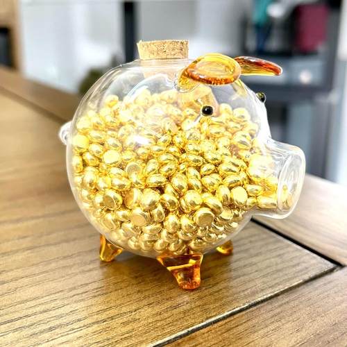 存金豆豆收纳瓶 装黄金金豆子的瓶子星星玻璃罐领丰金储物520礼物