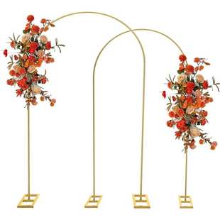 饰 7.2ft金属婚礼拱门支架气球拱形背景框架生日派对装 6ft 6.6ft