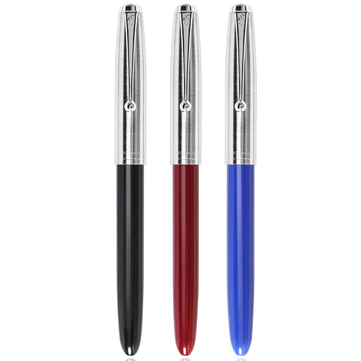 厂家直销 新款金豪51A塑料系列铱金笔墨水换囊两用金属钢笔水笔