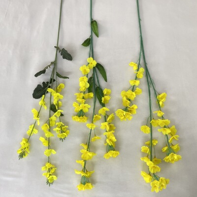 厂家菜仿真花油菜花油花客厅件排节日装饰假摆花婚庆花路引手工绢