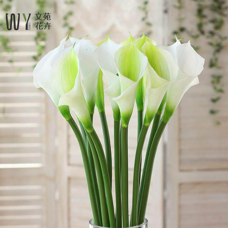 PU卷边马蹄莲手感彷真花假花装饰花客厅花束落地摆放花卉摆件摆设