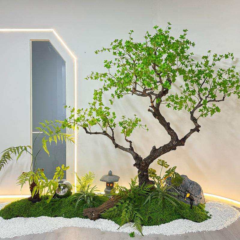 仿真绿植吊钟树室内造景楼梯橱窗装饰落地摆件仿生北欧风
