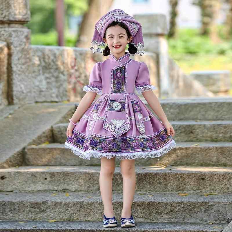 高档儿童少数民族服装男童布西壮族依族广哈尼女瑶族苗族表演出服
