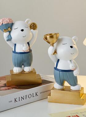 可爱暴力熊摆件卧室儿童房装饰品学生孩子员工奖励品奖杯摆设居家