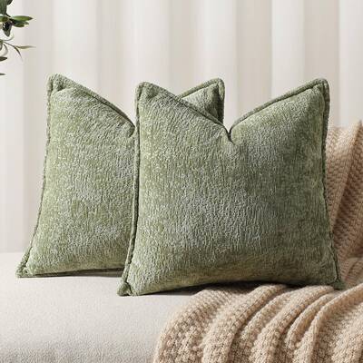 沙发抱枕雪尼尔压边靠枕民宿酒店靠垫样chenille pillow