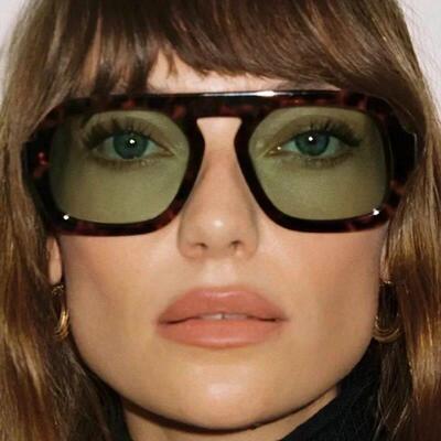 Retro Square Sunglasses Women Fashion Brand Design Gradient