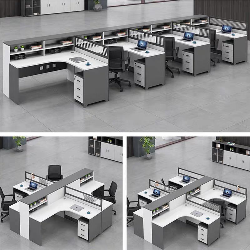 职员办脑公椅组桌合办简1约现代2/4/6人位屏风卡座公室财务电桌子