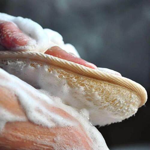 Natural Loofah Bath Exfoliating Scrub Sponge Body Scrubber E