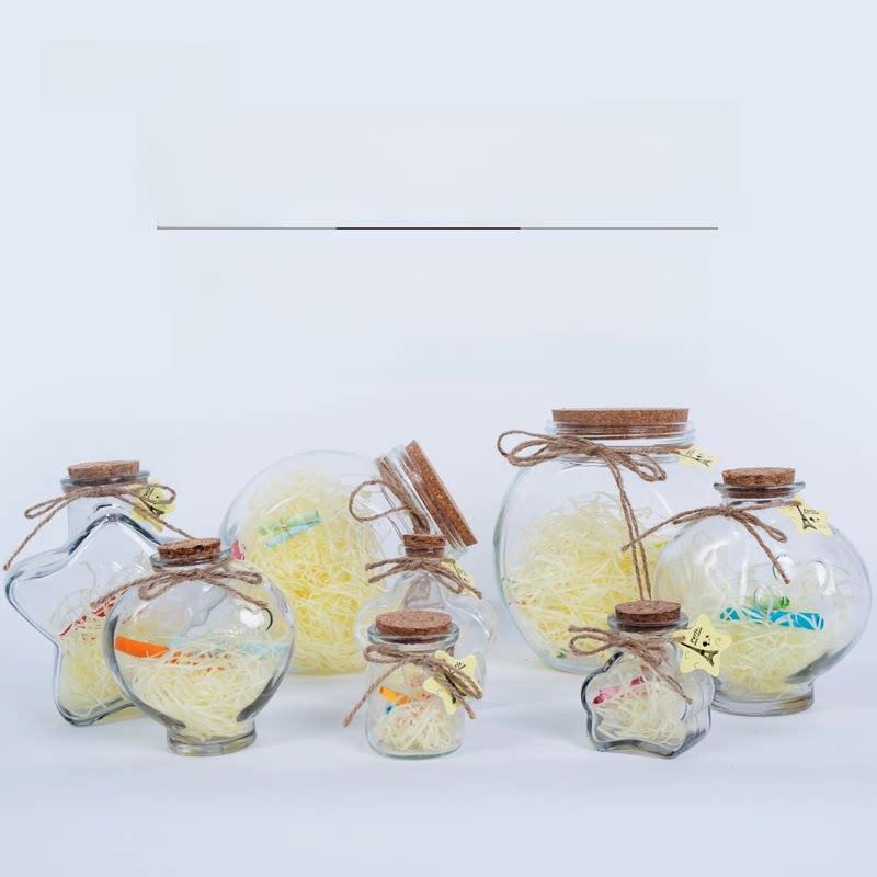 木塞透明许愿星星瓶星空瓶装幸运星的瓶罐漂流瓶创意礼物玻璃瓶