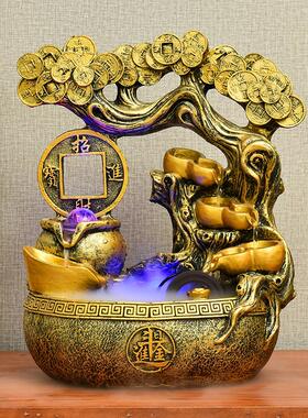 发财树摇钱树流水生财开业送礼客厅招财风水轮摆件店铺办公室装饰