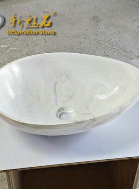 北欧无机水磨石台上盆洗手槽卫生间阳台家用创意水泥洗脸盆面盆