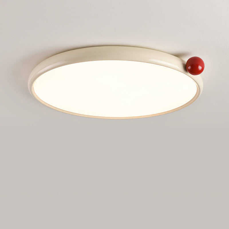 法式奶油风奶豆护眼儿童房间灯饰创意超薄圆形家用灯具卧室吸顶灯,家装灯饰光源,智能吸顶灯,淘宝优惠券,粉丝福利购,淘宝优惠卷