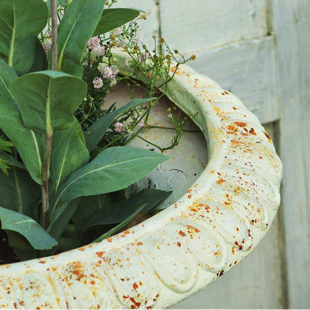 外贸复古做旧锈色高脚酒杯花盆室内家居装饰别墅庭院门口装饰摆件,家居饰品,仿真花/假花,淘宝优惠券,粉丝福利购,淘宝优惠卷