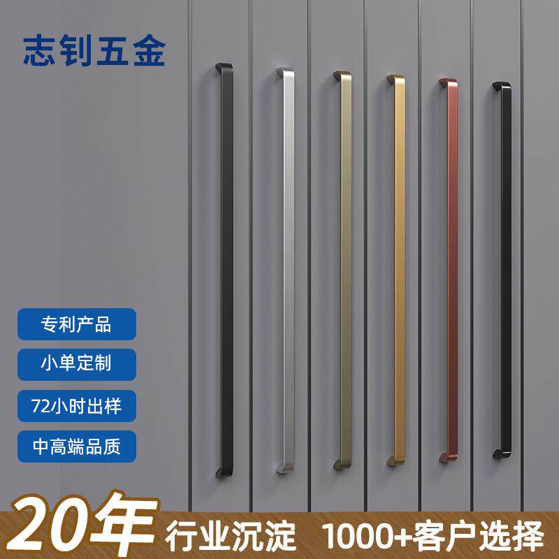 精铸不锈钢拉手现代简约三角弯头不锈钢大门把手无指纹玻璃门拉手