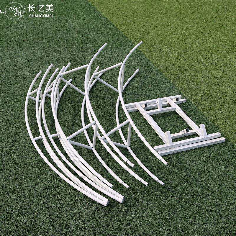 婚庆道具铁艺牛角门迎宾区舞台布置拱门主题婚礼装饰圆形拱门架子