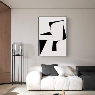 意式极简餐厅装饰画现代简约黑白抽象玄关客厅挂画艺术玄关墙画